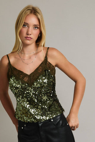 Start Me Up Sequin Tank Top