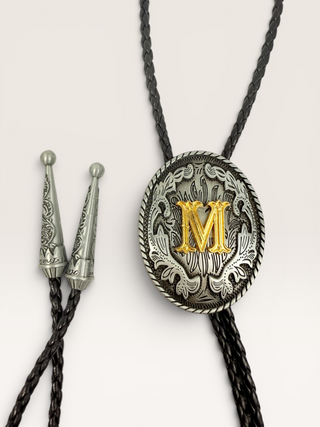 Silver “M” Bolo Tie