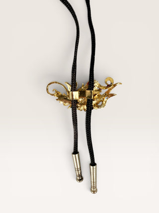 Gold Abstract Vintage Bolo Tie