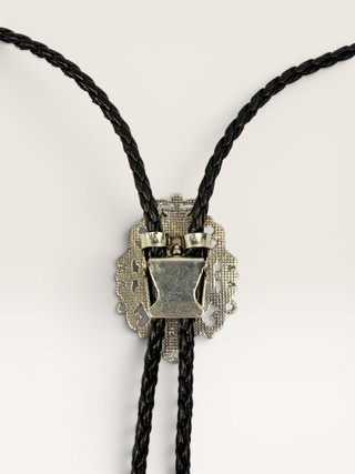 Silver Bezeled Antler Bolo Tie