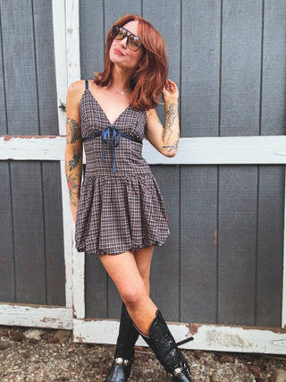 Good Times Plaid Mini Dress