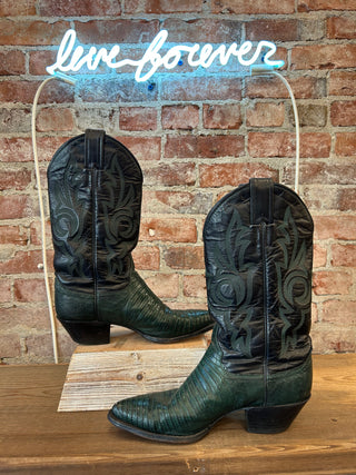 Justin’s Lizard Women’s Cowboy Boots Size 7