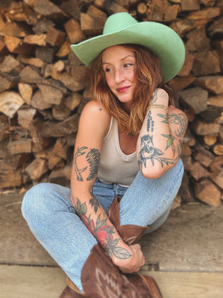 Cattleman Wool Felt Cowboy Hat Green