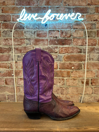 Tony Lama Lizard Skin Women’s Cowboy Boots size 8