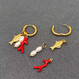 18k Gold Fisherman's Wife Huggies