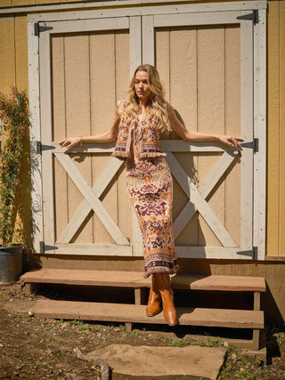 Smoke On The Water Tie Front Sweater Vest