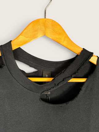 Gold Dogs Live Free Chop Shop Distressed Cropped Muscle Tank