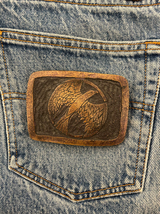 Wood Bird Belt Buckle