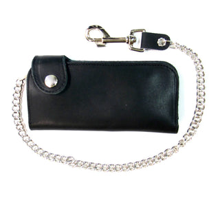 Side Snap Wallet With Chain