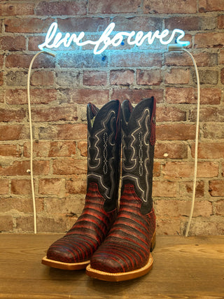 Tanner Mark Caiman Belly Women's Cowboy Boots Size 9