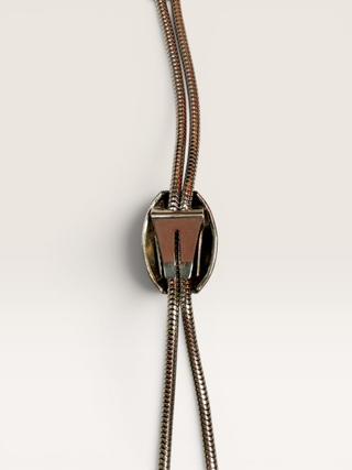 Stainless Steel Oval Necklace Bolo Tie