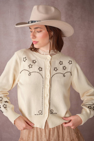 Dolly Beaded Knit Cardigan