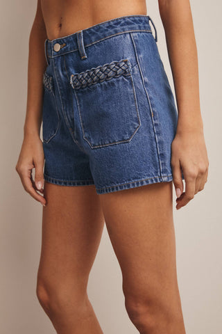 Outlaw Braided Denim Shorts