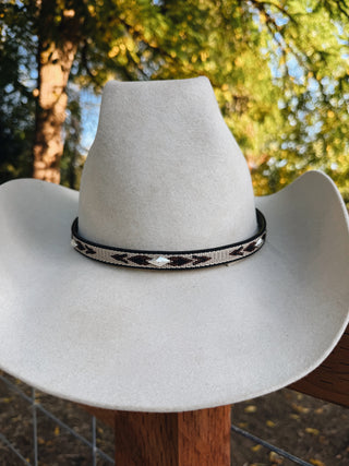 Embroidered Hat Band With Diamond Conchos