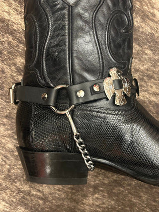 Thunderbird Concho Boot Harness Chain Strap