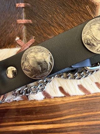 Buffalo Nickel Boot Harness Chain