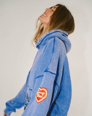 HLM Sorry Mom Hoodie Faded Indigo
