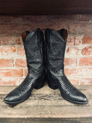 Vintage El Dorado Teju Lizard Cowboy Boots M Sz 11.5
