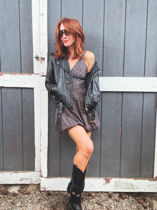 Good Times Plaid Mini Dress