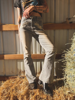 Miley Washed Western Accent Jeans