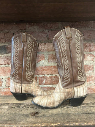 Tony Lama Genuine Eel Women's Cowboy Boots Size 8