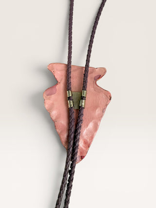 Pink Arrowhead Bolo Tie
