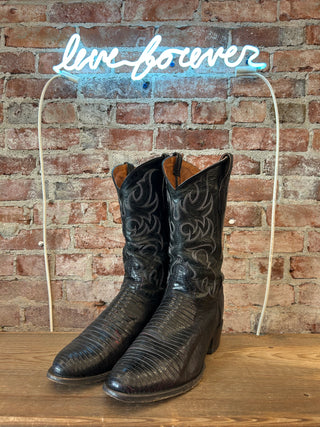 Tony Lama Genuine Lizard Men's Cowboy Boots Size 12 wide
