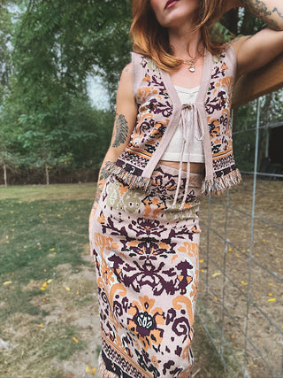 Smoke On The Water Tie Front Sweater Vest