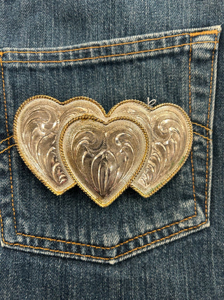 Three Hearts Belt Buckle