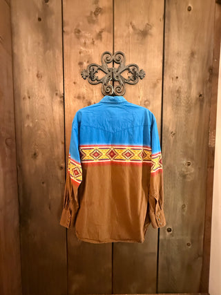 Vintage Men’s Large Wrangler Snap Up Shirt