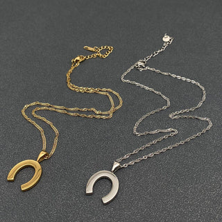 Good Luck Horseshoe Charm Necklace