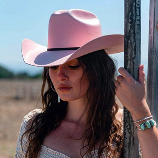 Pioneer Pink Straw Cowboy Hat