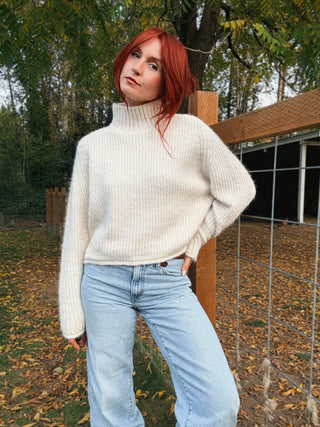 Heart of Glass Mock Neck Sweater