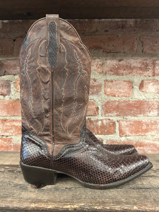 JB Dillon Snakeskin Men’s Cowboy Boots Size 10
