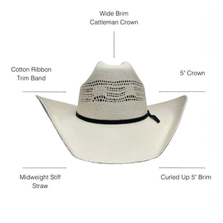 Bozeman Straw Cowboy Hat Cream