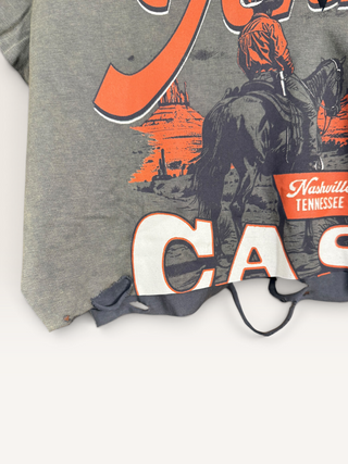 Johnny Cash Chop Shop Cropped T-Shirt