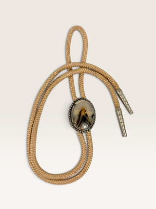 Vintage Montana Agate Bolo Tie