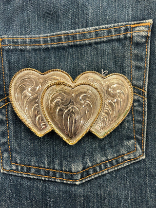 Three Hearts Belt Buckle