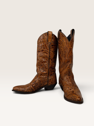 Code West Floral Cowboy Boots Size 6
