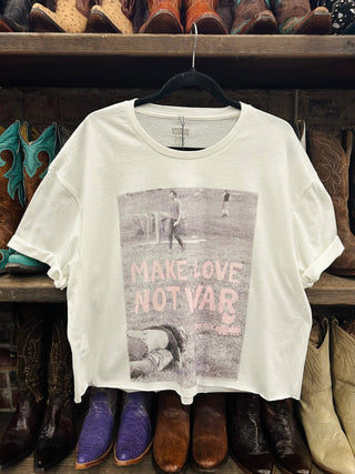 Chop Shop Make Love Not War Cropped T-Shirt