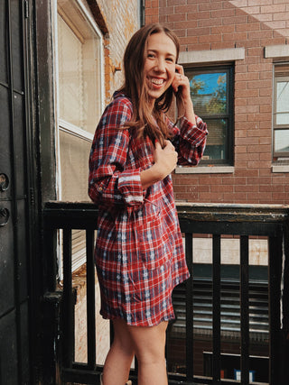 Wind River Plaid Flannel Dress