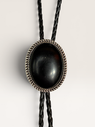 Vintage Black Onyx in Metal Bezel