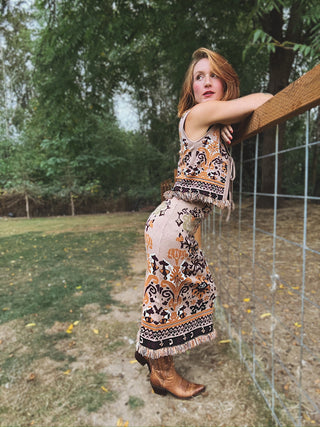 Smoke On The Water Tie Front Sweater Vest