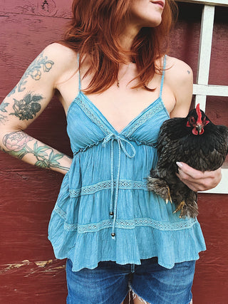 Whiskey Nights Lace Tank