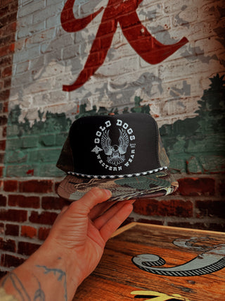 Gold Dogs Western Wear Flat Bill Trucker Hat