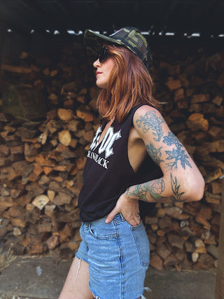 Chop Shop ACDC Back In Black V-neck Tank