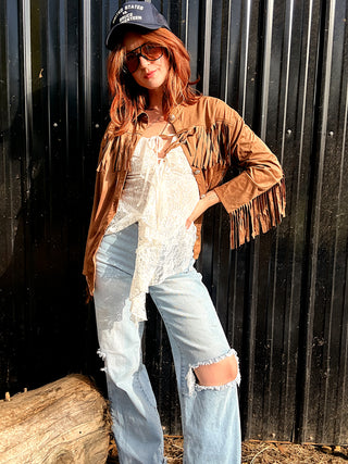 Wish You Didn't Know Fringe Shacket