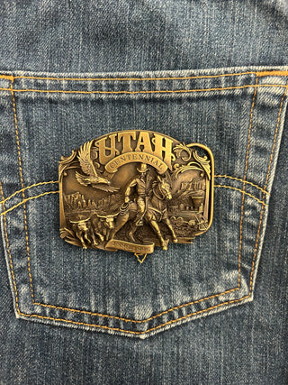 Utah Centennial Coper Belt Buckle