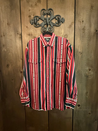 Vintage Men’s 2XL Roper Rodeo Blue Snap Up