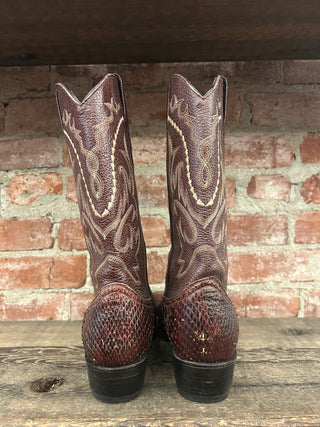 African Genuine Snake Men’s Cowboy Boots Size 10